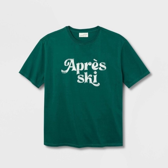 Universal Thread Apres Ski Graphic Tee - Dark Green NWT - Picture 8 of 8